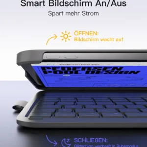 Bàn Phím Bluetooth Kiêm Bao Da iPad inateck AirTap - BK2007-13 Cho iPad Air 13-inch M3/M2 & iPad Pro 12.9