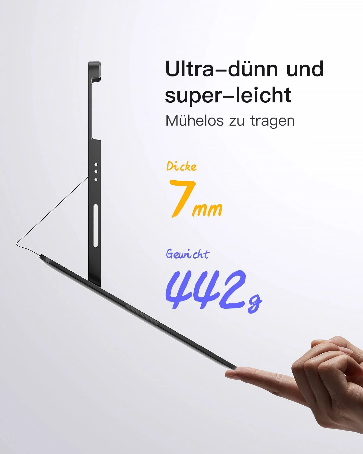 Bàn Phím Bluetooth Kiêm Bao Da iPad 11 inateck AirTap Led RGB – Giải Pháp Hoàn Hảo Cho iPad Air & Pro 11-inch (BK2007-RGB)