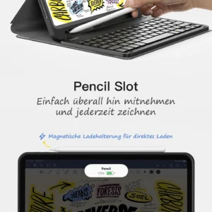 Bàn Phím Bluetooth Kiêm Bao Da inateck Ultralight Cho iPad 11/10 Air/Pro 11-inch KB04002