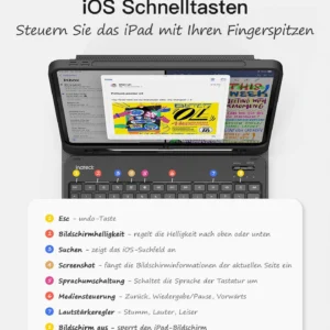 Bàn Phím Bluetooth Kiêm Bao Da inateck Ultralight Cho iPad 11/10 Air/Pro 11-inch KB04002