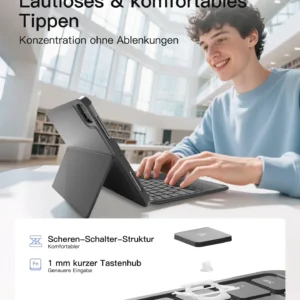 Bàn Phím Bluetooth Kiêm Ốp Lưng inateck Acetouch Cho iPad 11/10 Air/Pro 11-inch KB04122 - Ảnh 4