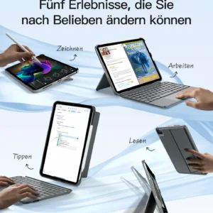 Bàn Phím Bluetooth Kiêm Ốp Lưng inateck Acetouch Cho iPad Pro 11-inch (M4/M5 2024/2025) - KB04122-11 - Ảnh 6