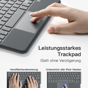 Bàn Phím Bluetooth Kiêm Ốp Lưng Cho iPad 11 Gen A16/10 Gen 10.9-inch inateck Acetouch Led RGB - KB04112