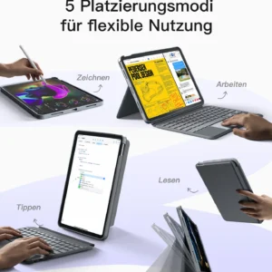 Bàn Phím Bluetooth Kiêm Ốp Lưng Cho iPad 11 Gen A16/10 Gen 10.9-inch inateck Acetouch Led RGB - KB04112