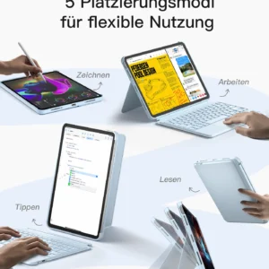 Bàn Phím Bluetooth Kiêm Ốp Lưng Cho iPad 11 Gen A16/10 Gen 10.9-inch inateck Acetouch Led RGB - KB04112
