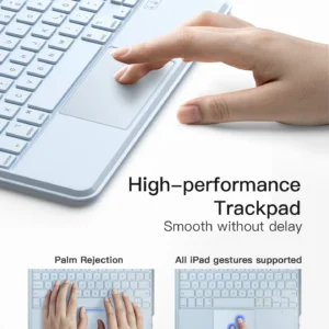Bàn Phím Bluetooth Kiêm Ốp Lưng Cho iPad 11 Gen A16/10 Gen 10.9-inch inateck Acetouch Led RGB - KB04112