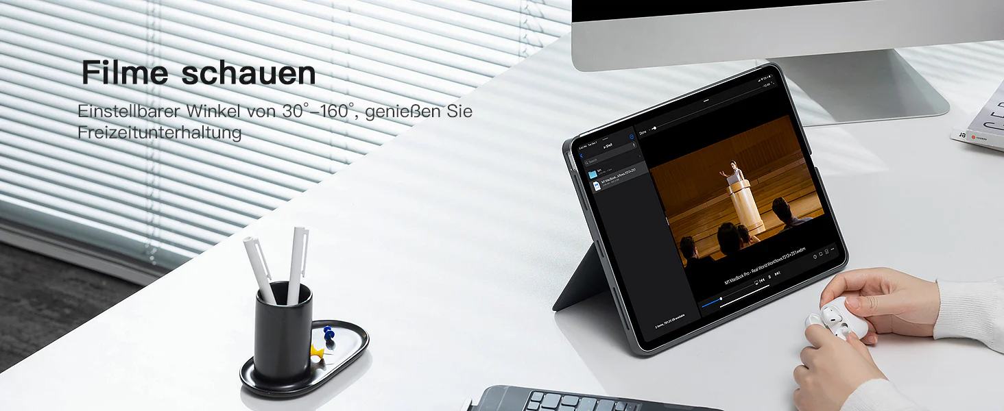 Bàn Phím Bluetooth Kiêm Ốp Lưng inateck Acetouch Led RGB Cho iPad Air 13/Pro 12.9 KB04118