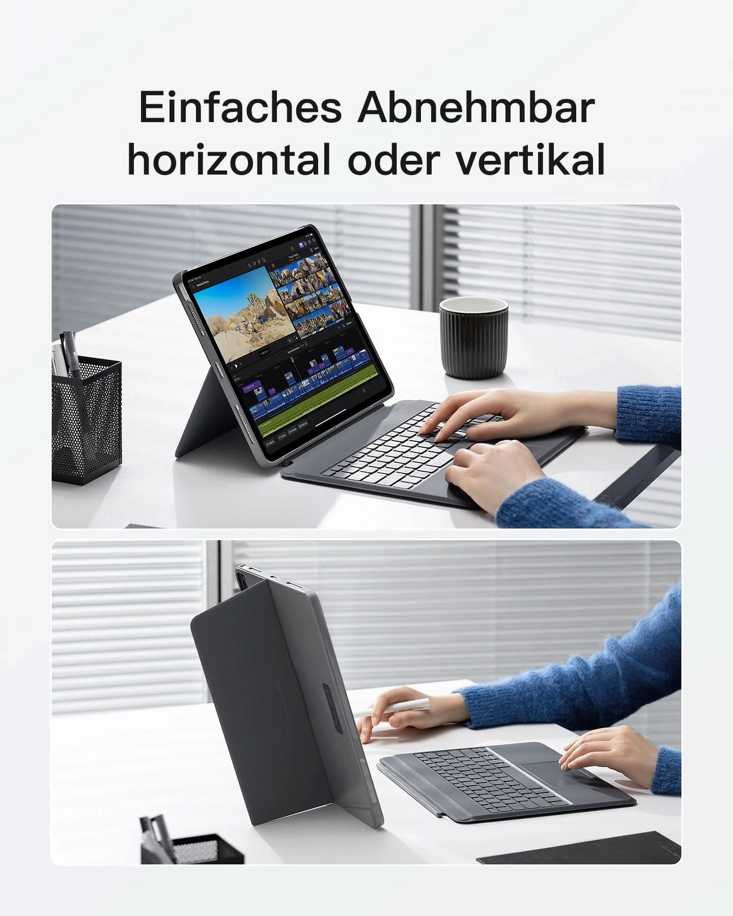 Bàn Phím Bluetooth Kiêm Ốp Lưng inateck Acetouch Led RGB Cho iPad Air 13/Pro 12.9 KB04118