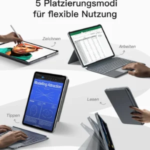 Bàn Phím Bluetooth Kiêm Ốp Lưng inateck Acetouch Led RGB Cho iPad Air 13/Pro 12.9 KB04118 - Ảnh 3