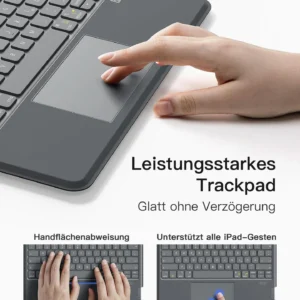 Bàn Phím Bluetooth Kiêm Ốp Lưng inateck Acetouch Led RGB Cho iPad Air 13/Pro 12.9 KB04118 - Ảnh 5