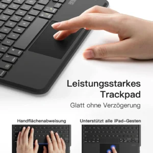 Bàn Phím Bluetooth Kiêm Ốp Lưng inateck Acetouch Led RGB Cho iPad Air 7/6/5/4/Pro 11-inch 4/3/2/1 KB04111