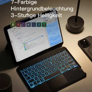 Bàn Phím Bluetooth Kiêm Ốp Lưng inateck Acetouch Led RGB Cho iPad Air 7/6/5/4/Pro 11-inch 4/3/2/1 KB04111