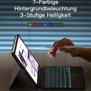 Bàn Phím Bluetooth Kiêm Ốp Lưng inateck Acetouch Led RGB Cho iPad Air 7/6/5/4/Pro 11-inch 4/3/2/1 KB04111