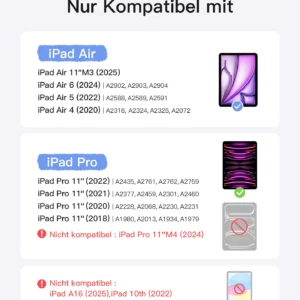 Bàn Phím Bluetooth Kiêm Ốp Lưng inateck Acetouch Led RGB Cho iPad Air 7/6/5/4/Pro 11-inch 4/3/2/1 KB04111