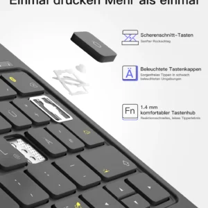 Bàn Phím Bluetooth Kiêm Bao Da inateck Neo Magic Cho iPad Air 7/6/5/4/Pro 11-inch 4/3/2/1 KB09119