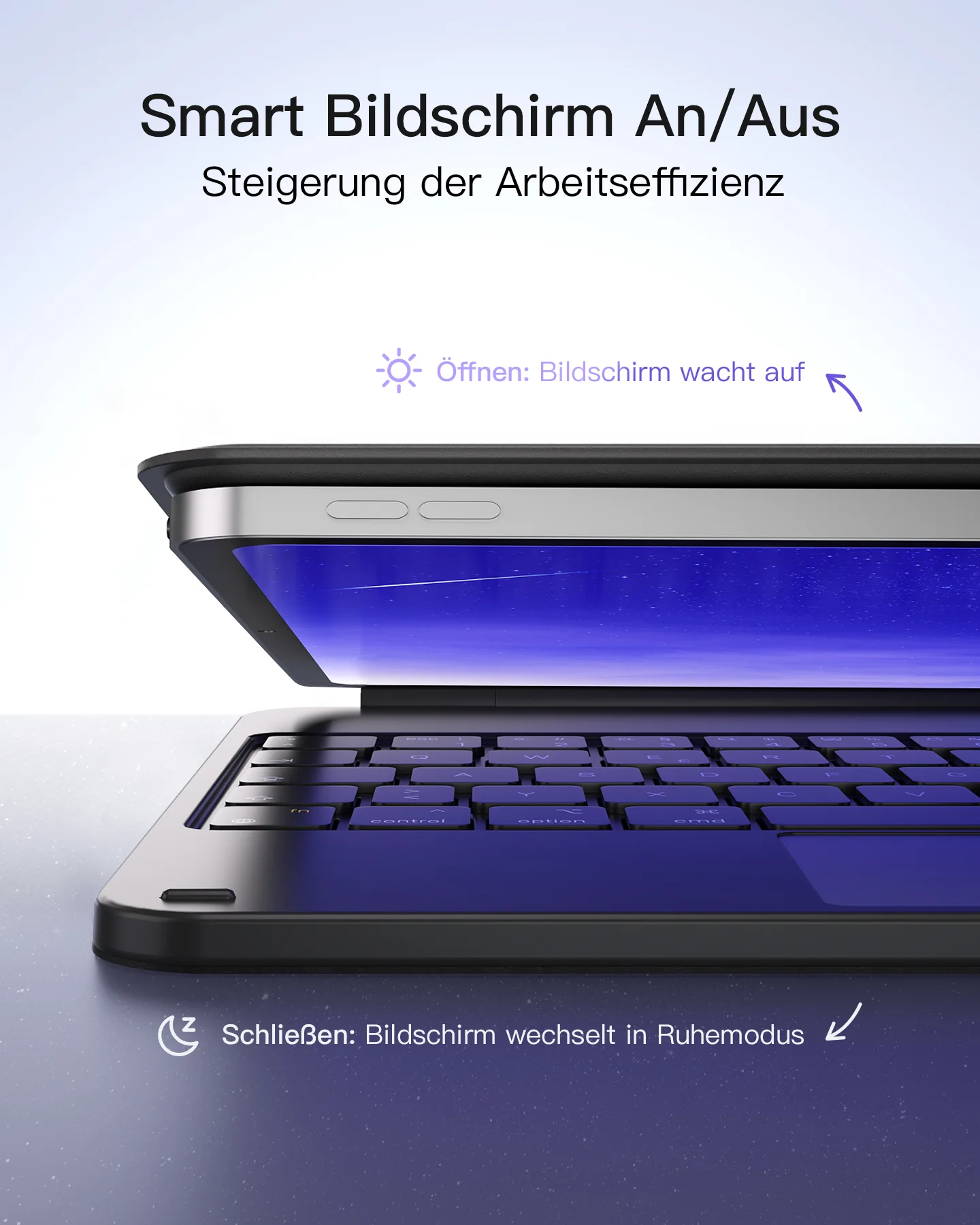Bàn Phím Bluetooth Kiêm Bao Da inateck Neo Magic Cho iPad Air 7/6/5/4/Pro 11-inch 4/3/2/1 KB09119