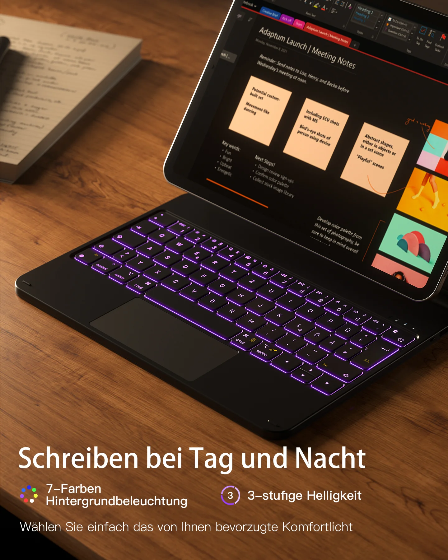 Bàn Phím Bluetooth Kiêm Bao Da inateck Neo Magic Cho iPad Air 7/6/5/4/Pro 11-inch 4/3/2/1 KB09119
