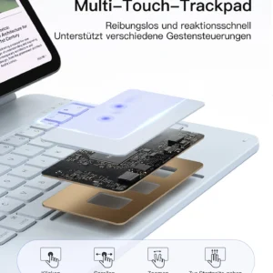 Bàn Phím Bluetooth Kiêm Bao Da inateck Neo Magic Cho iPad Air 7/6/5/4/Pro 11-inch 4/3/2/1 KB09119
