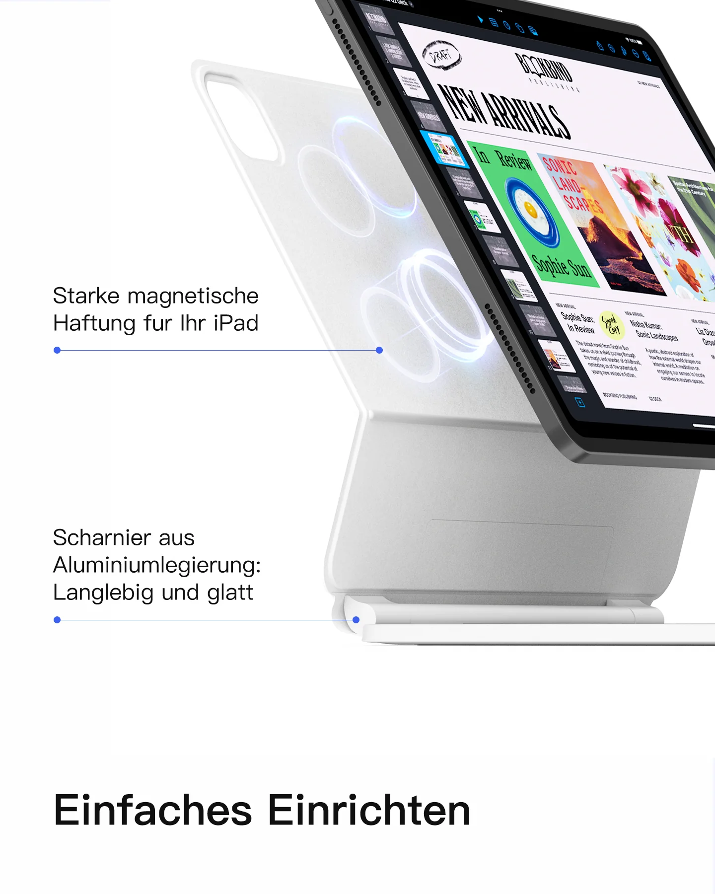 Bàn Phím Bluetooth Kiêm Bao Da inateck Neo Magic Cho iPad Air 7/6/5/4/Pro 11-inch 4/3/2/1 KB09119