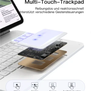Bàn Phím Bluetooth Kiêm Bao Da inateck Neo Magic Cho iPad Air 7/6/5/4/Pro 11-inch 4/3/2/1 KB09119