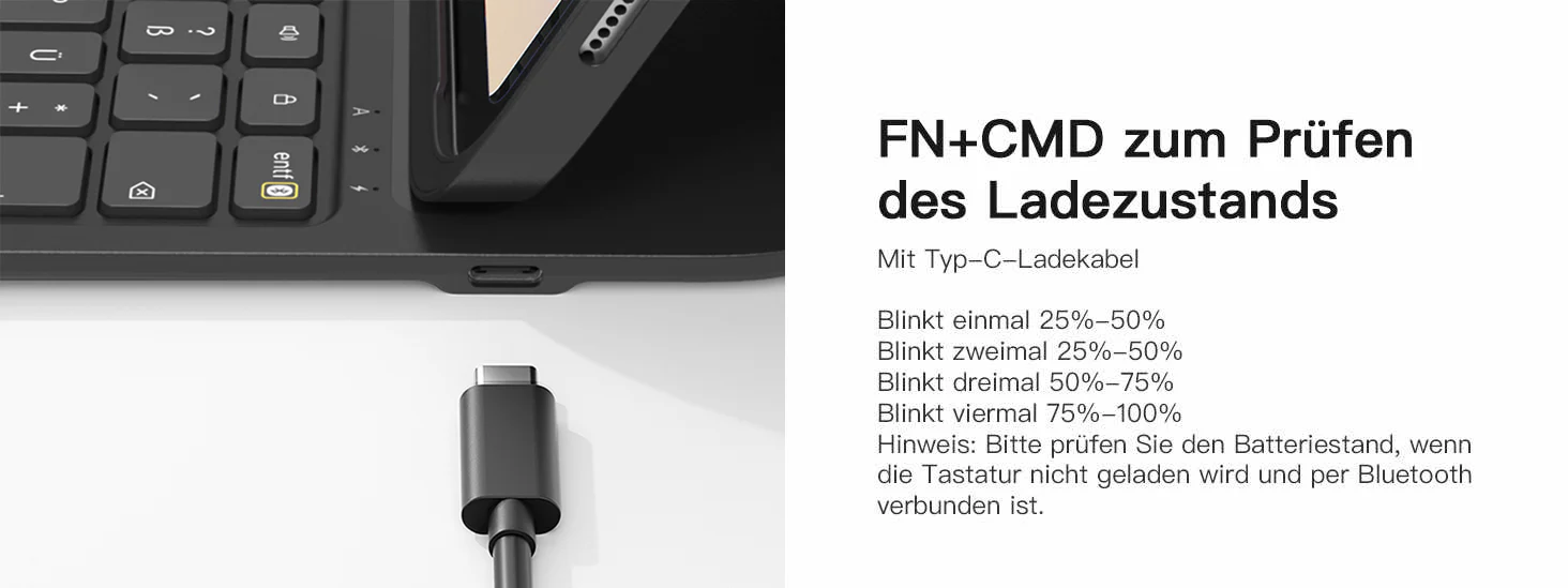 Bàn Phím Bluetooth Kiêm Bao Da iPad 11/10 Air/Pro 11-inch inateck AirTap - BK2007