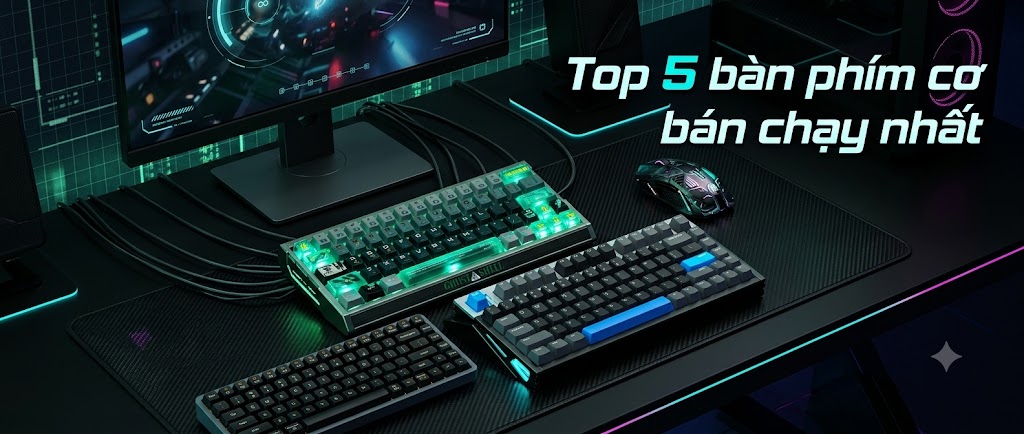 Top 5 Bàn Phím Cơ Bán Chạy Nhất Hiện Nay: Đánh Giá Chi Tiết & Thông Số Kỹ Thuật